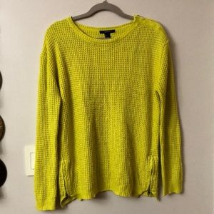 Forever 21 green yellow sweater